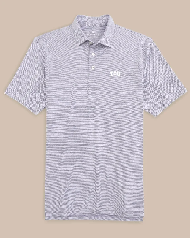Cool Breeze At Night TCU Horned Frogs Driver Spacedye Polo Shirt