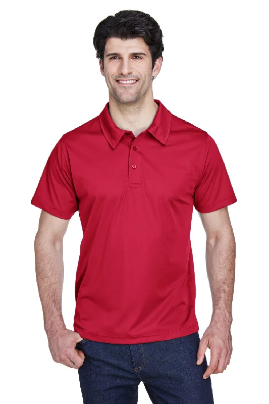 Soft Touch Team 365 Mens Command Performance Moisture Wicking Short Sleeve Polo Shirt - Scarlet Red