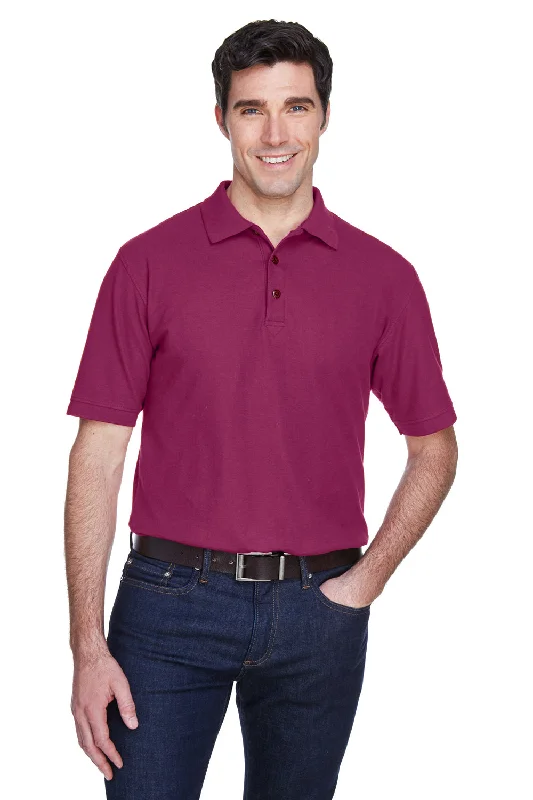Classic Series UltraClub Mens Whisper Short Sleeve Polo Shirt - Wine
